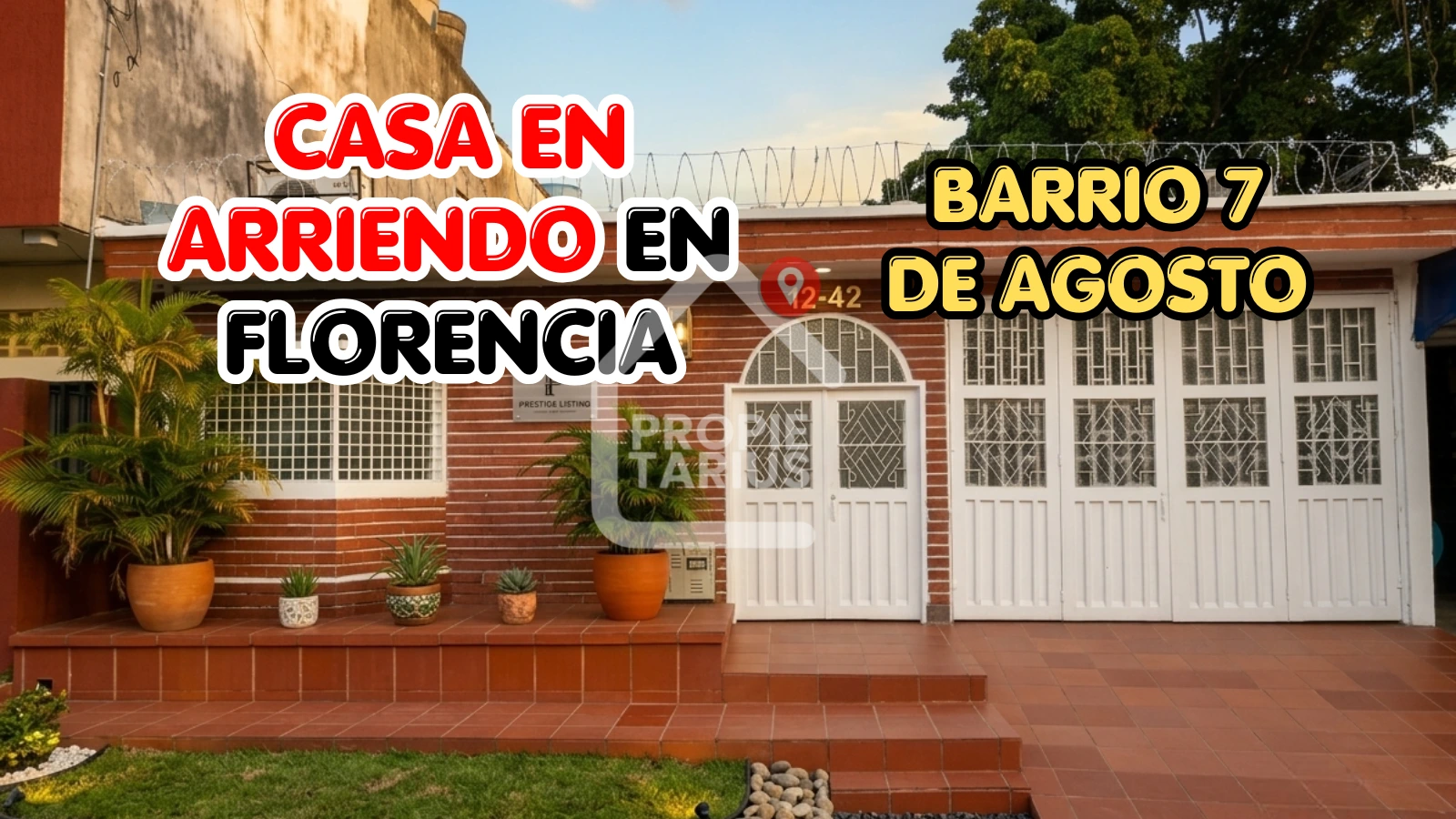 Casa comercial y residencial en arriendo sobre vía principal del barrio 7 de Agosto en Florencia Caquetá con garaje amplio y cuatro habitaciones.